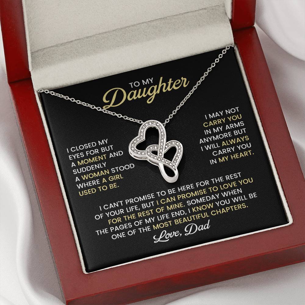 Daughter Hearts Necklace Gift from Dad