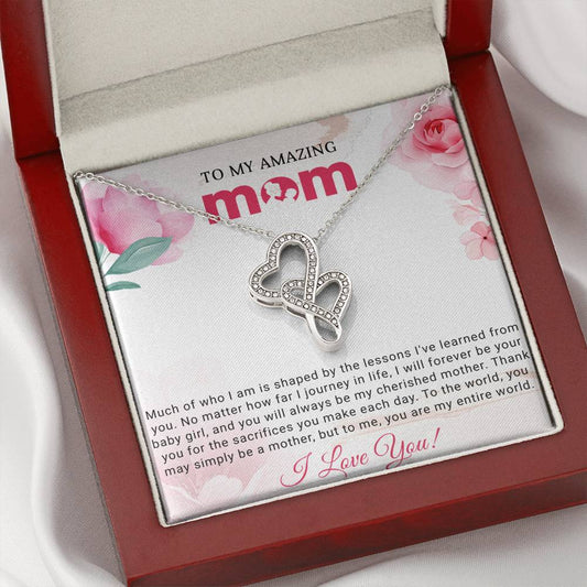 Mom Heart to Heart Necklace Gift