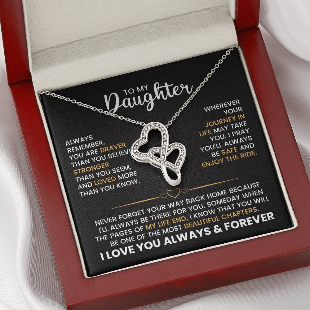 Daughter Hearts Necklace Gift