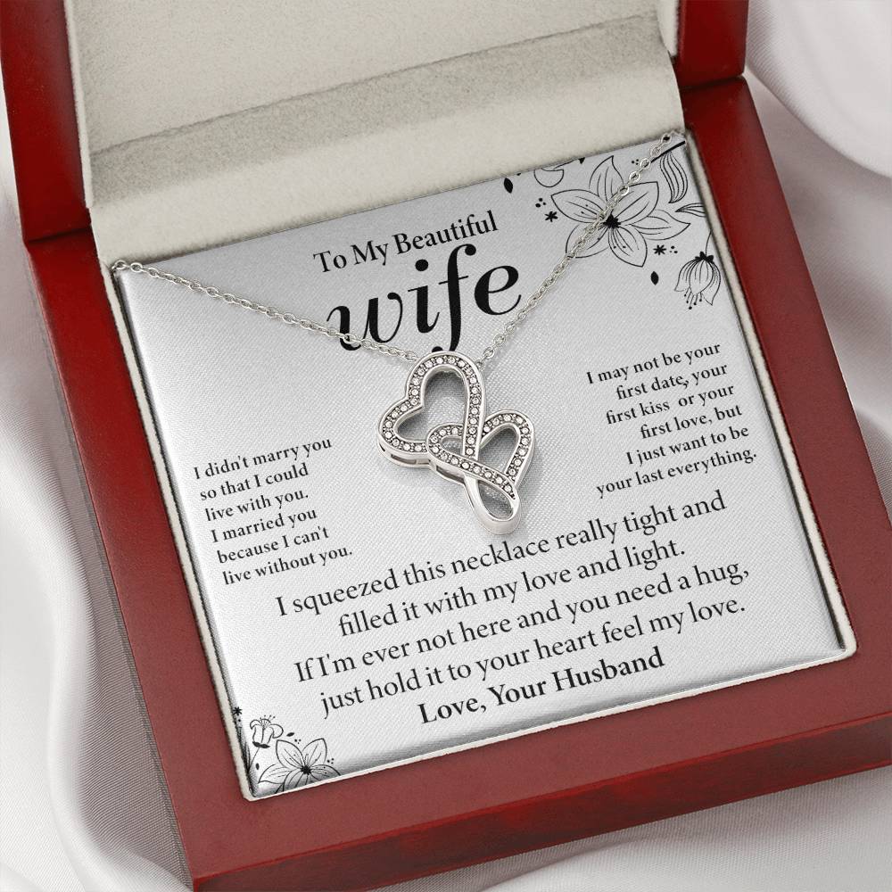 Wife Heart to Heart Necklace Gift-[Heartfelt Family Gift]