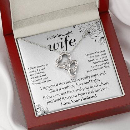 Wife Heart to Heart Necklace Gift-[Heartfelt Family Gift]