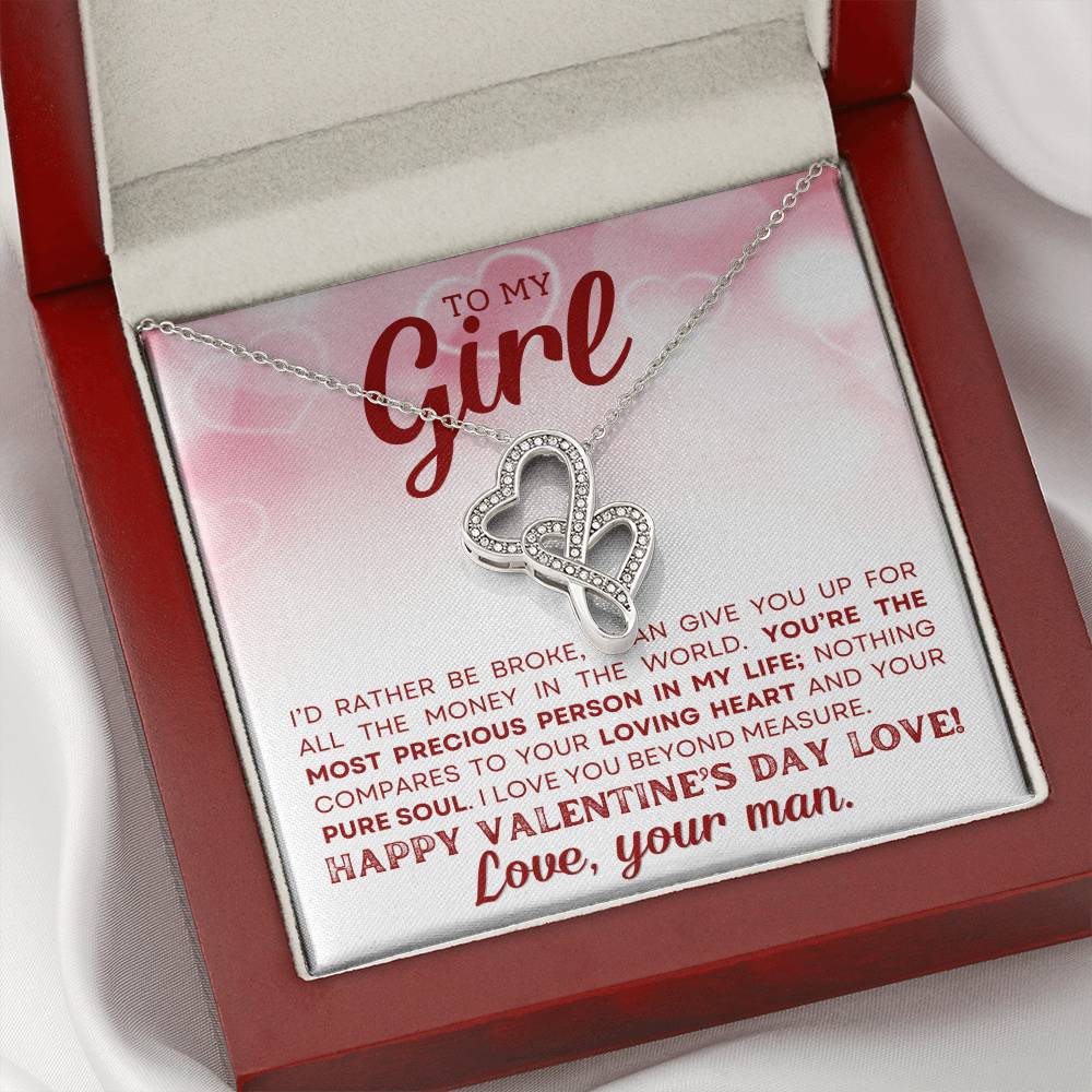 Girlfriend Heart to Heart Necklace Gift-[Heartfelt Family Gift]