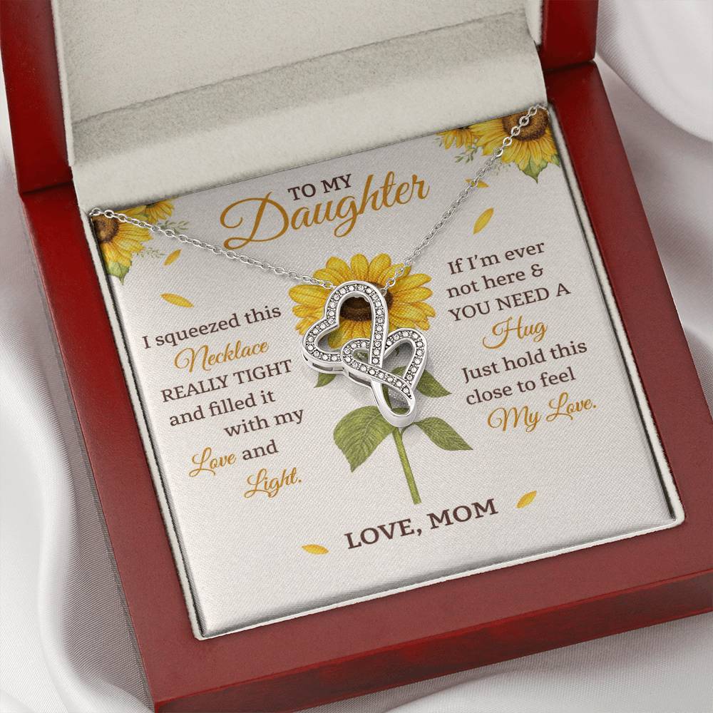 Daughter Sunflower Hearts Necklace Gift from Mom