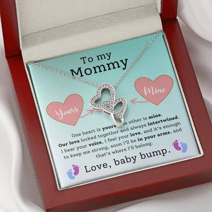 Mommy from Baby Heart to Heart Necklace-[Heartfelt Family Gift]
