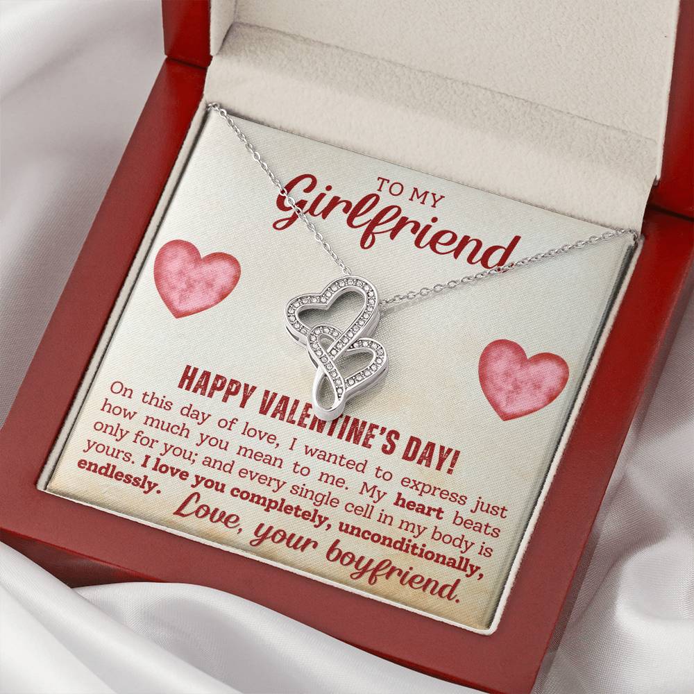 Girlfriend Heart to Heart Necklace Gift-[Heartfelt Family Gift]