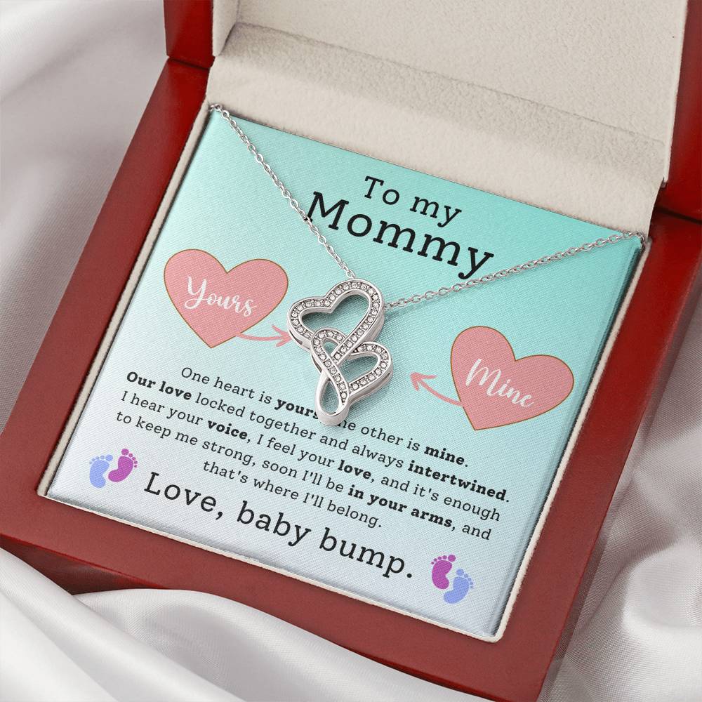 Mommy from Baby Heart to Heart Necklace-[Heartfelt Family Gift]