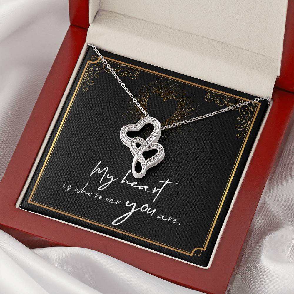 Soulmate Double Heart Necklace Gift-[Heartfelt Family Gift]