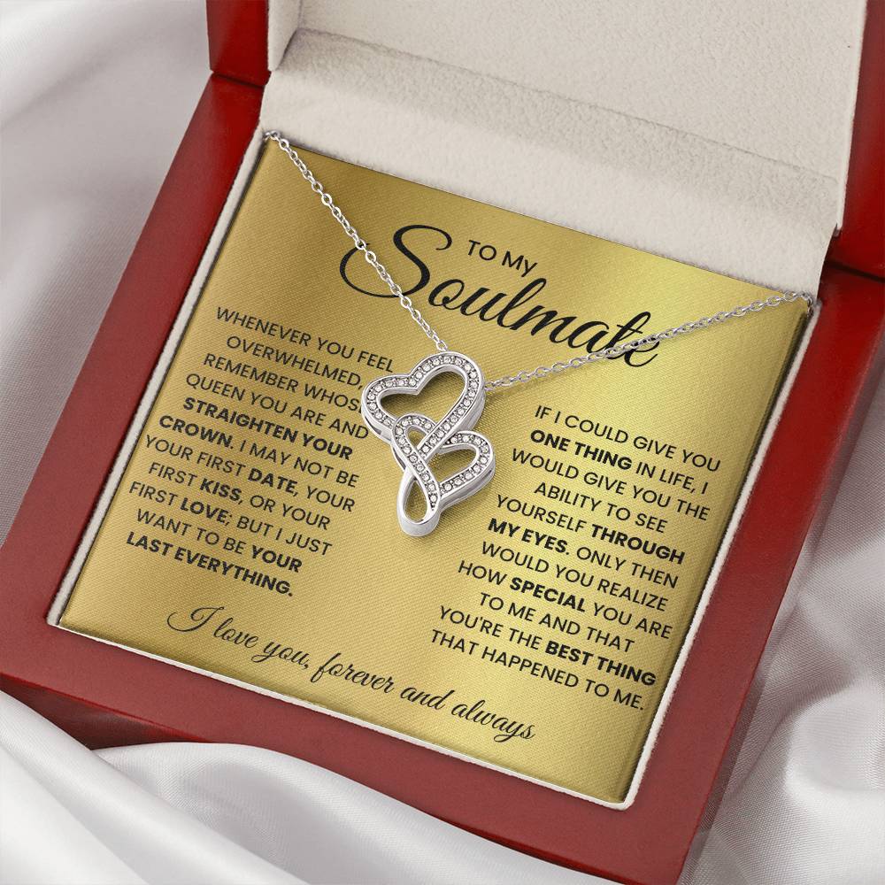Soulmate Heart-to-Heart Necklace-[Heartfelt Family Gift]