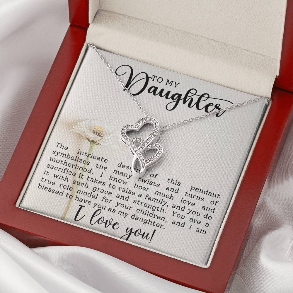Daughter Heart to Heart Necklace Gift-[Heartfelt Family Gift]