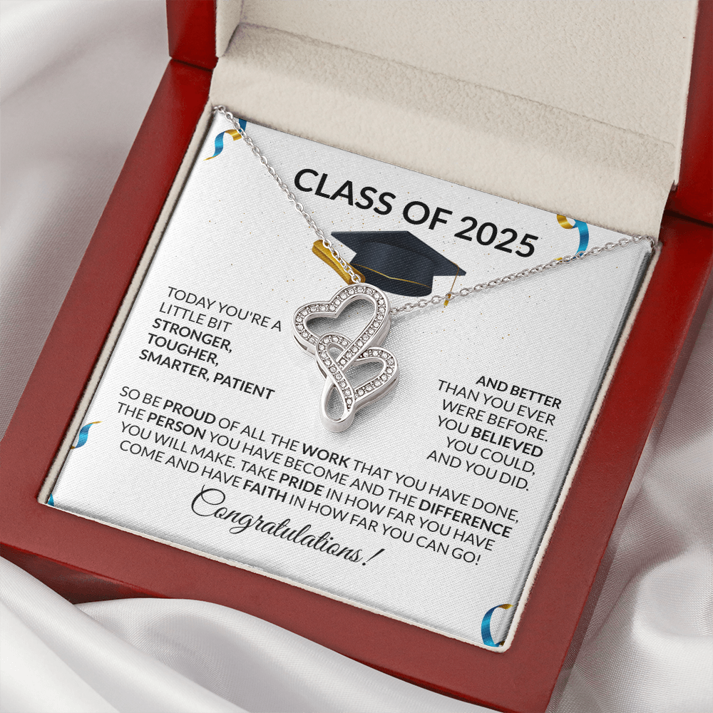 Class of 2025  Graduation Gift Necklace Heart to Heart-[Heartfelt Family Gift]