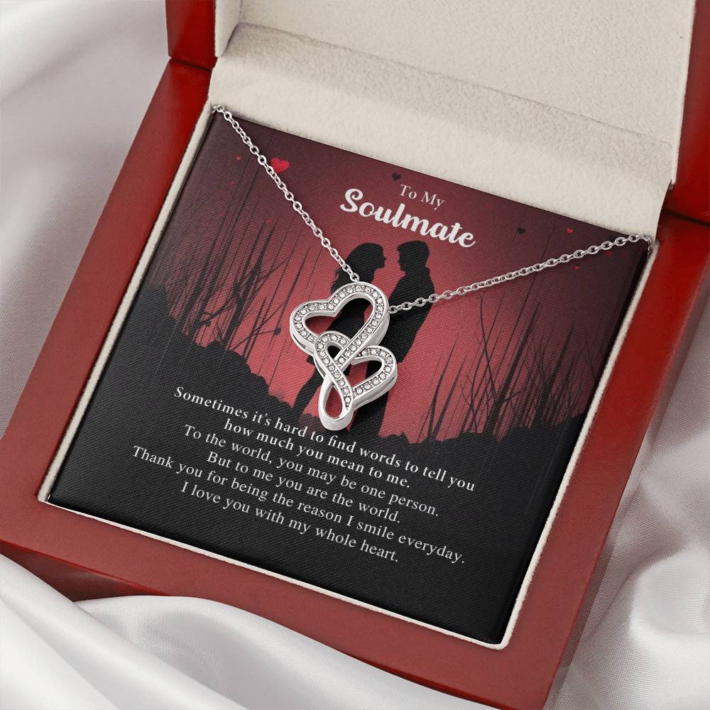 Soulmate Heart to Heart Necklace Gift-[Heartfelt Family Gift]