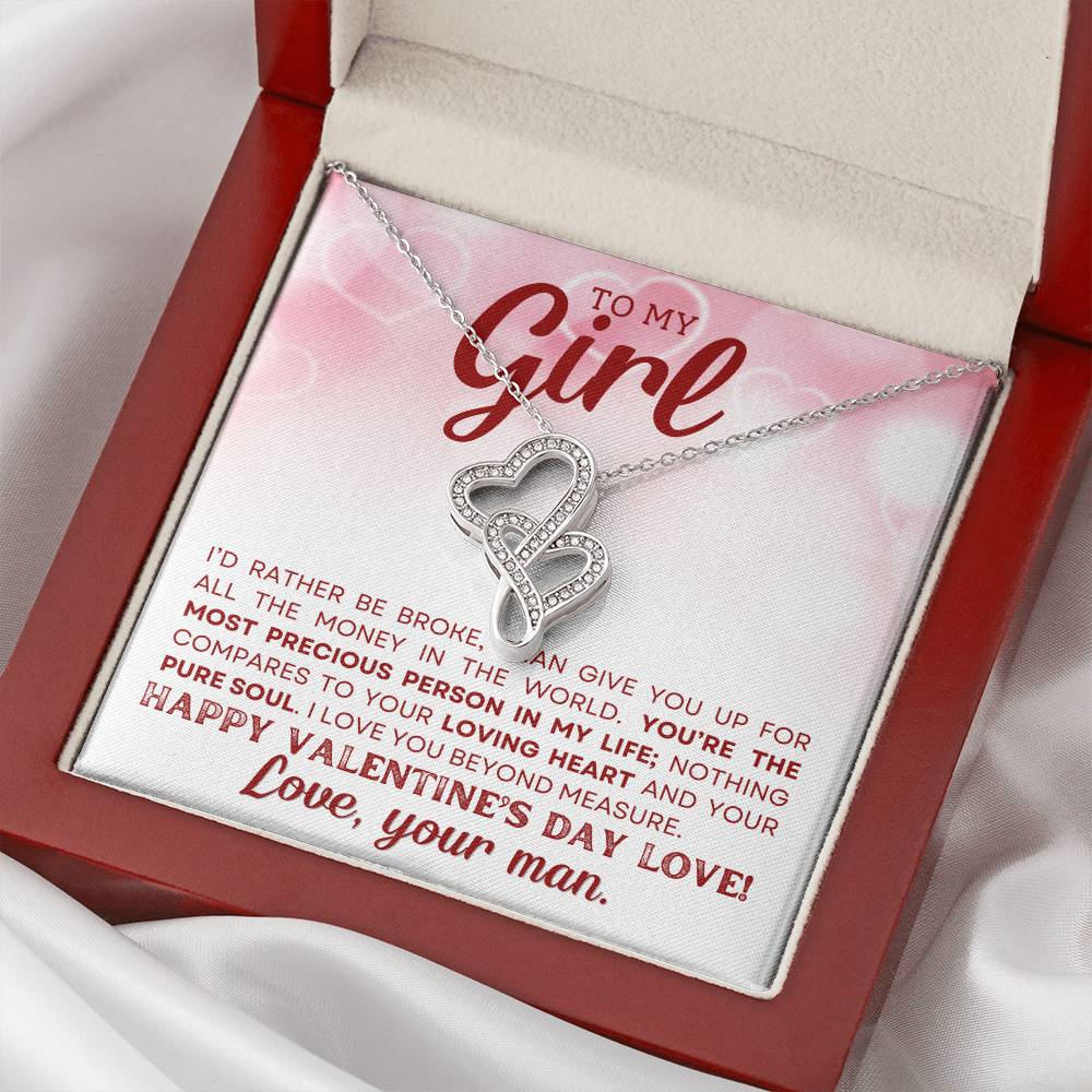Girlfriend Heart to Heart Necklace Gift-[Heartfelt Family Gift]
