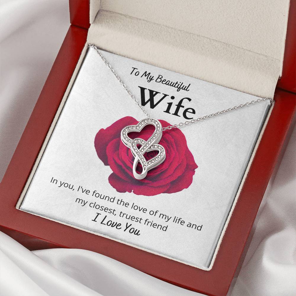Wife Heart to Heart Necklace Gift-[Heartfelt Family Gift]