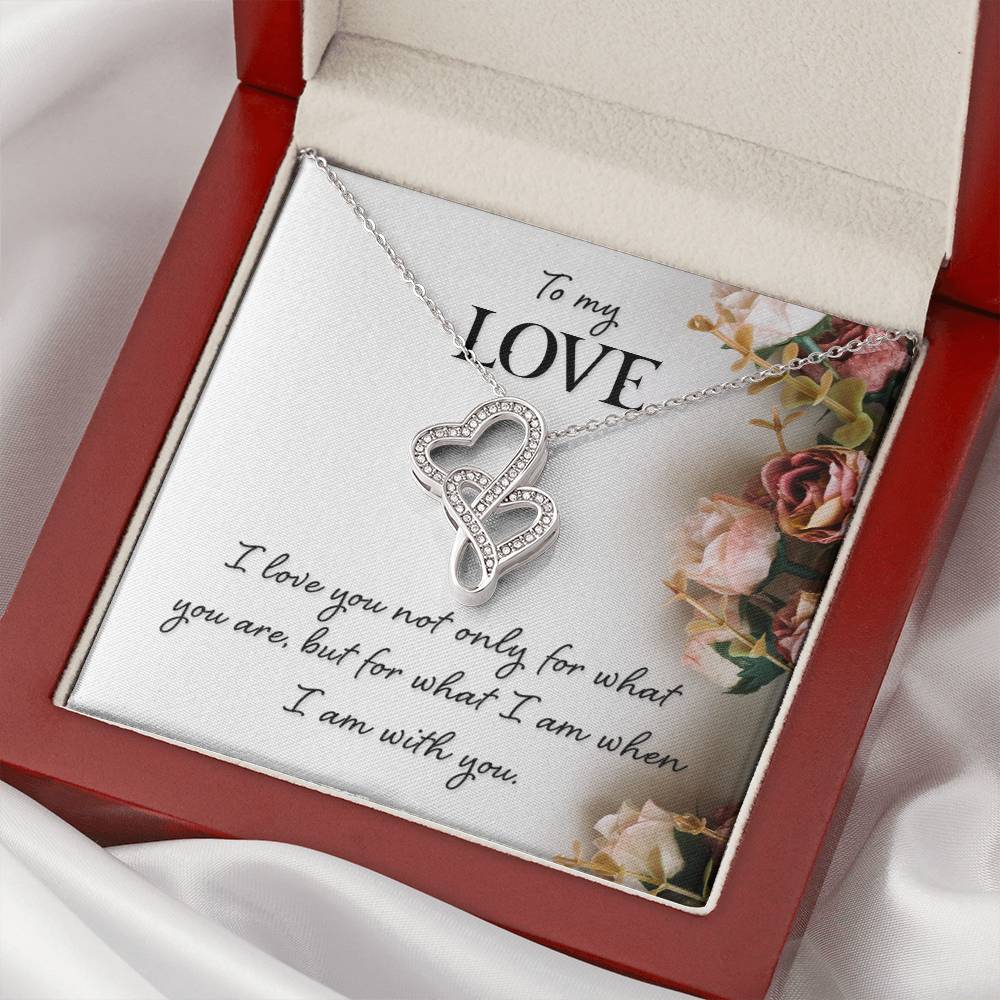 To my love-e heart to heart necklace-[Heartfelt Family Gift]