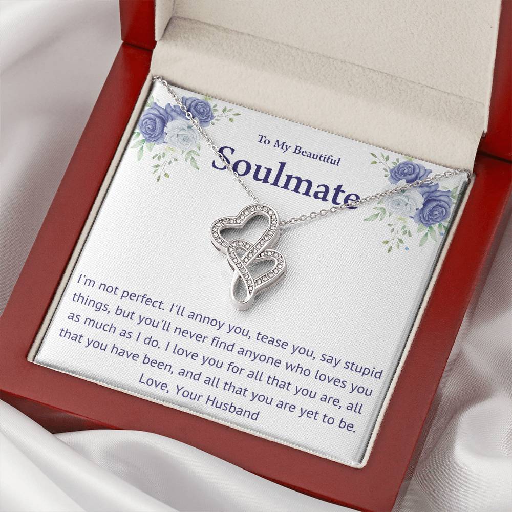 Soulmate Heart to Heart Necklace Gift-[Heartfelt Family Gift]