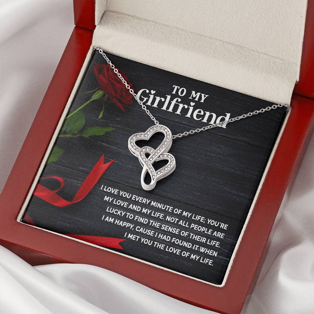 To My Girlfriend - e heart to heart necklace-[Heartfelt Family Gift]