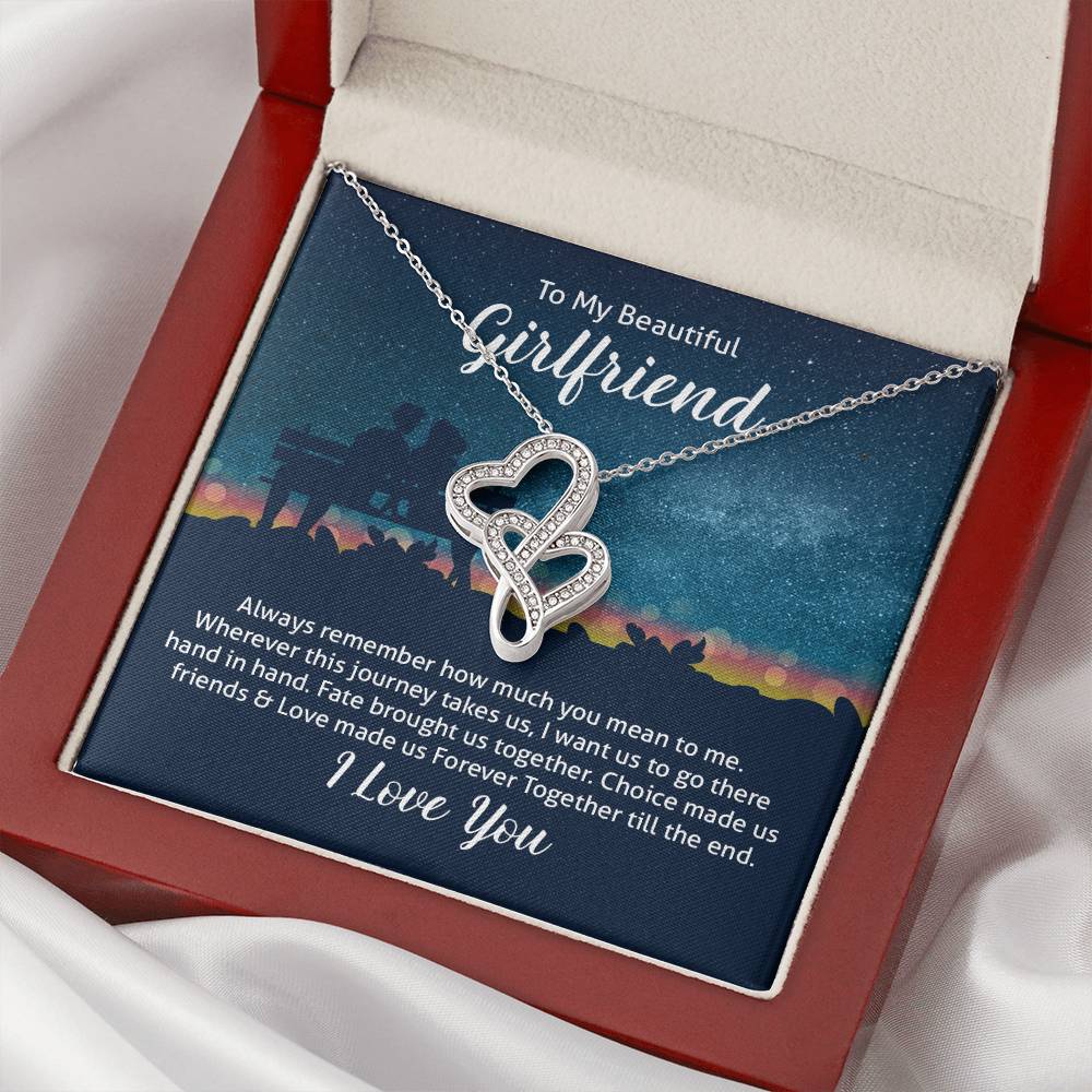 To my beautiful wife heart to heart necklace-[Heartfelt Family Gift]