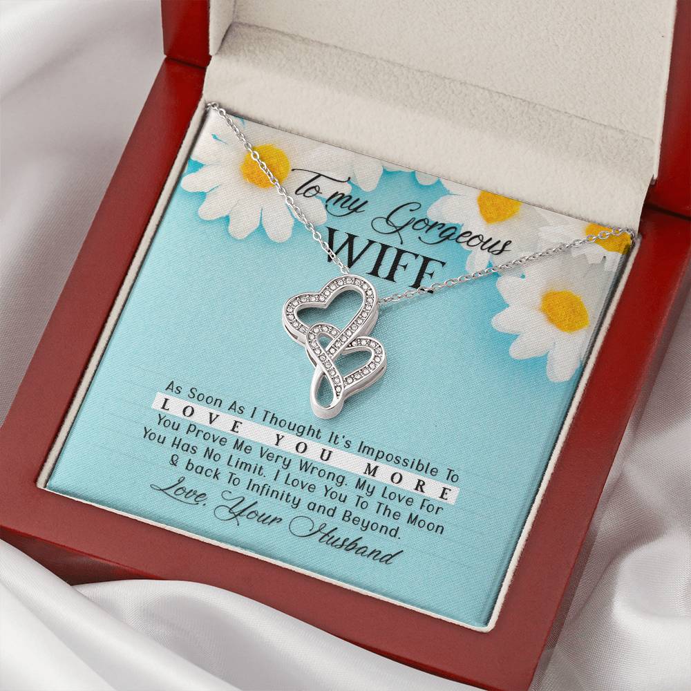To my gorgeous wife- Ae heart to heart necklace-[Heartfelt Family Gift]