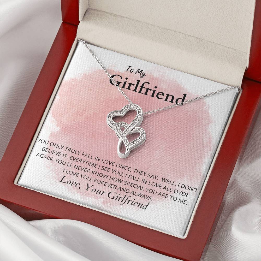 Girlfriend Heart to Heart Necklace Gift-[Heartfelt Family Gift]