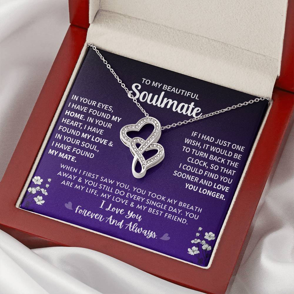 Soulmate Heart to Heart Necklace Gift-[Heartfelt Family Gift]