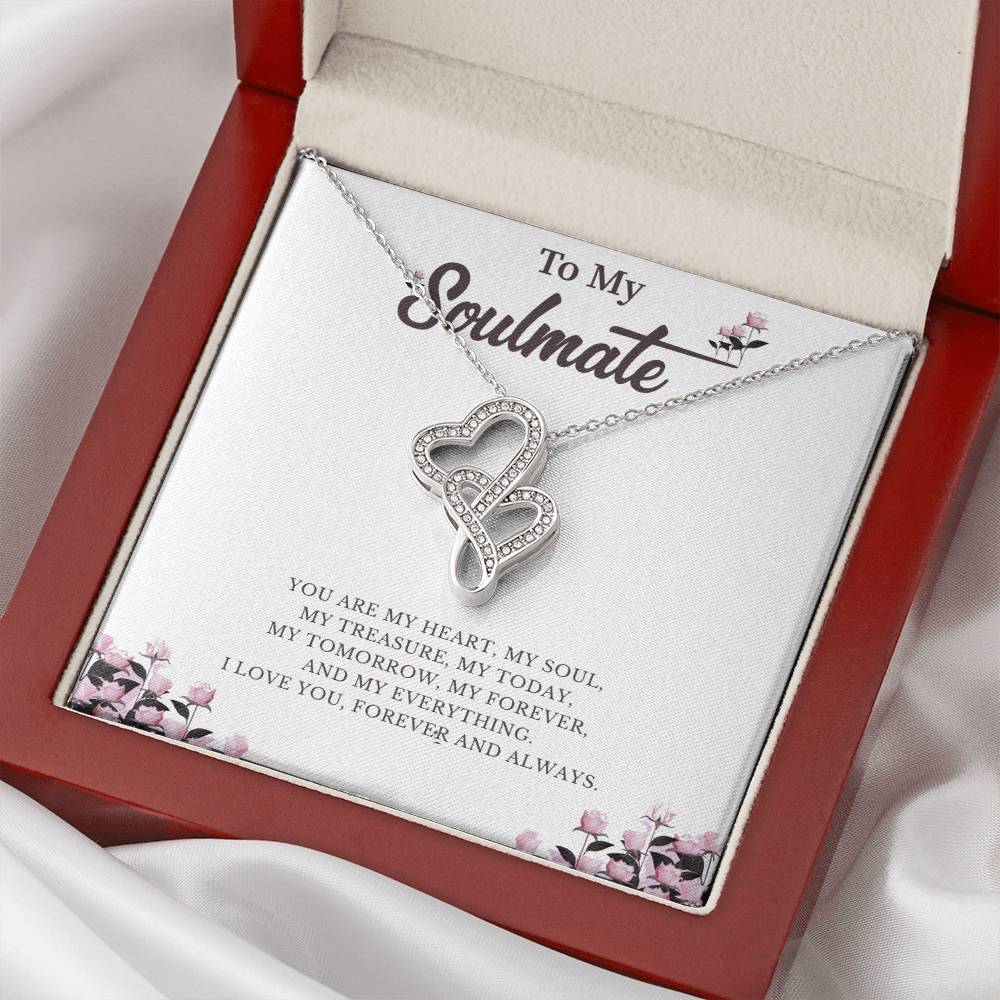 Soulmate Heart to Heart Necklace Gift-[Heartfelt Family Gift]