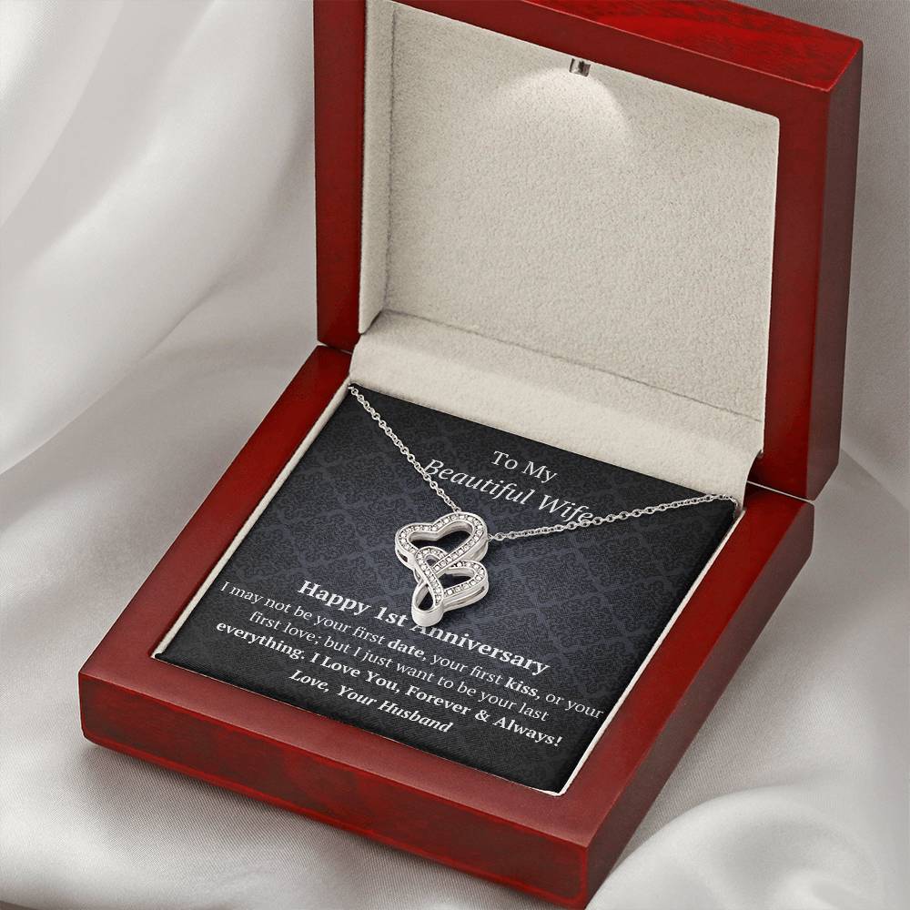 1st Anniversary Gift for Wife - Heart to Heart Necklace-[Heartfelt Family Gift]