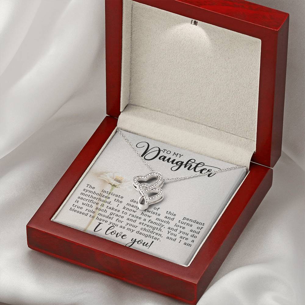 Daughter Heart to Heart Necklace Gift-[Heartfelt Family Gift]