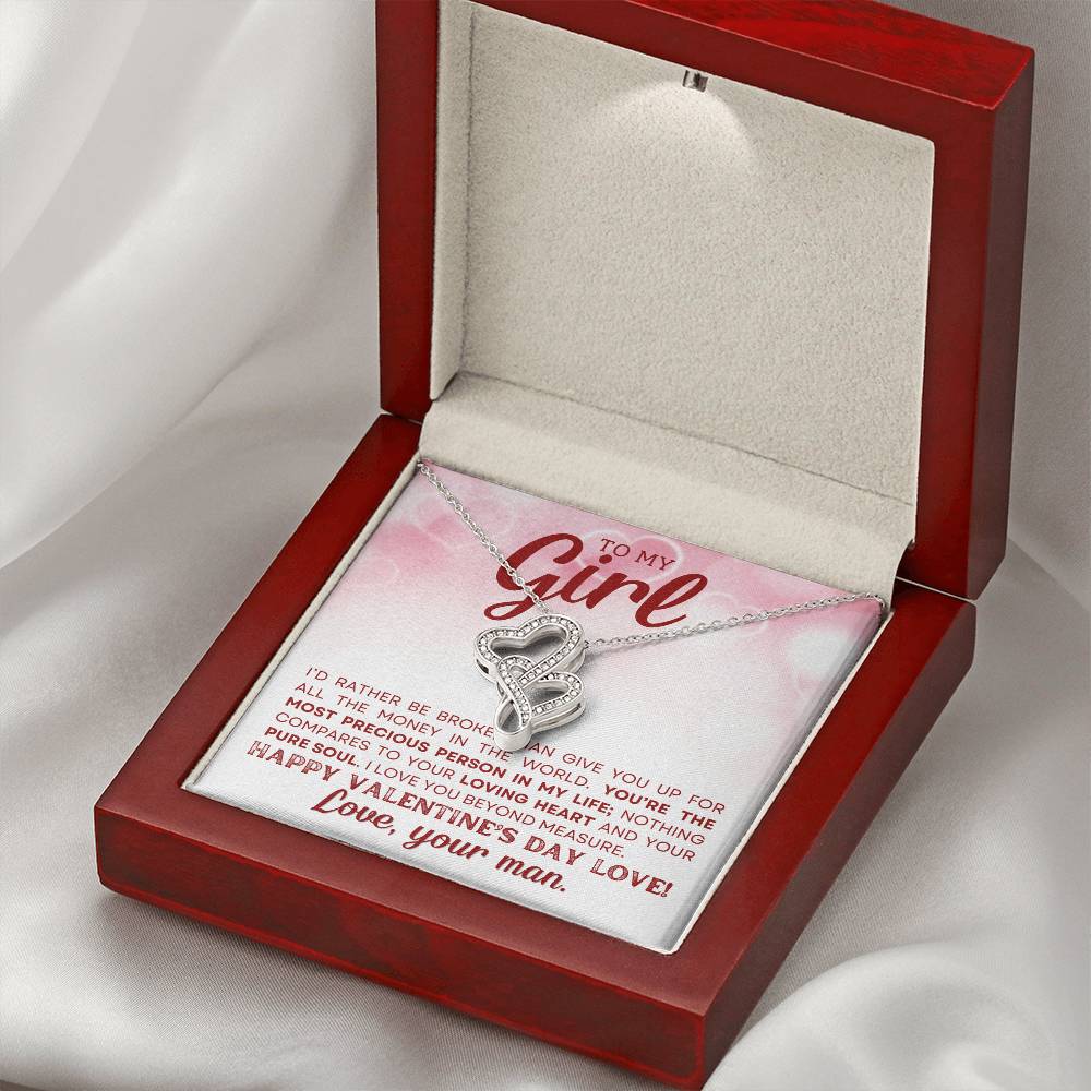 Girlfriend Heart to Heart Necklace Gift-[Heartfelt Family Gift]