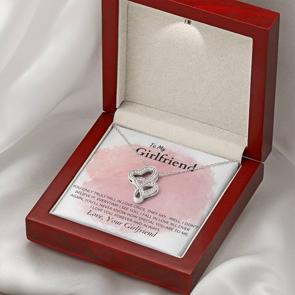 Girlfriend Heart to Heart Necklace Gift-[Heartfelt Family Gift]