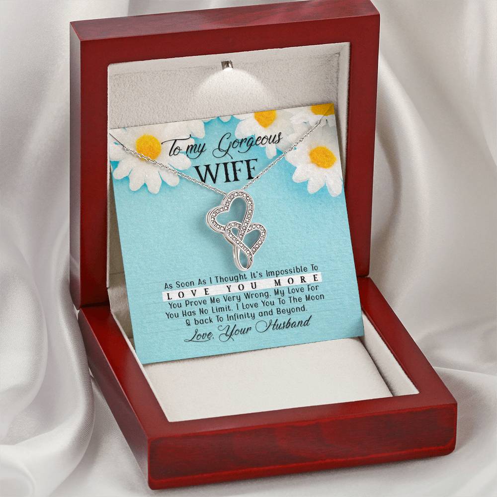 To my gorgeous wife- Ae heart to heart necklace-[Heartfelt Family Gift]