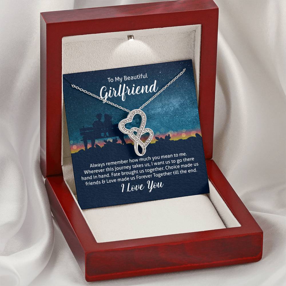 To my beautiful wife heart to heart necklace-[Heartfelt Family Gift]