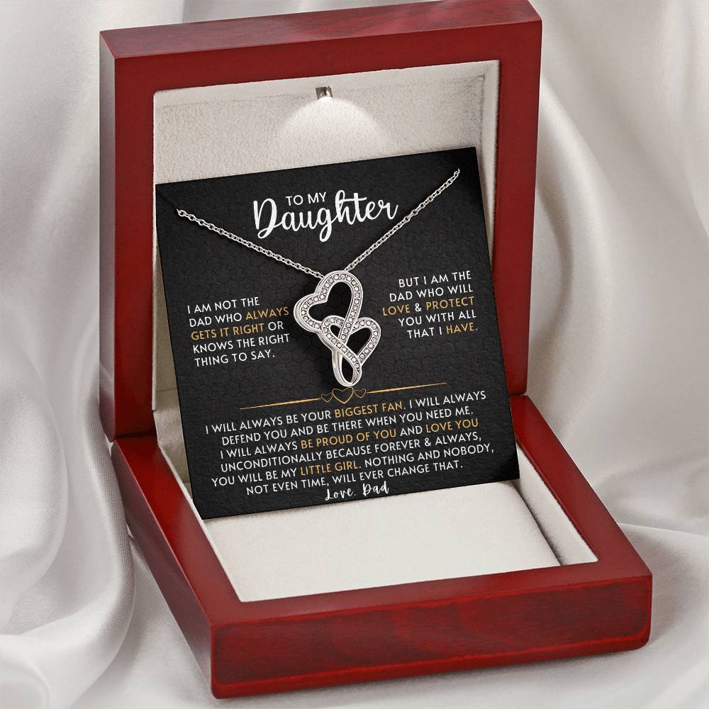 Daughter Hearts Necklace Gift from Dad