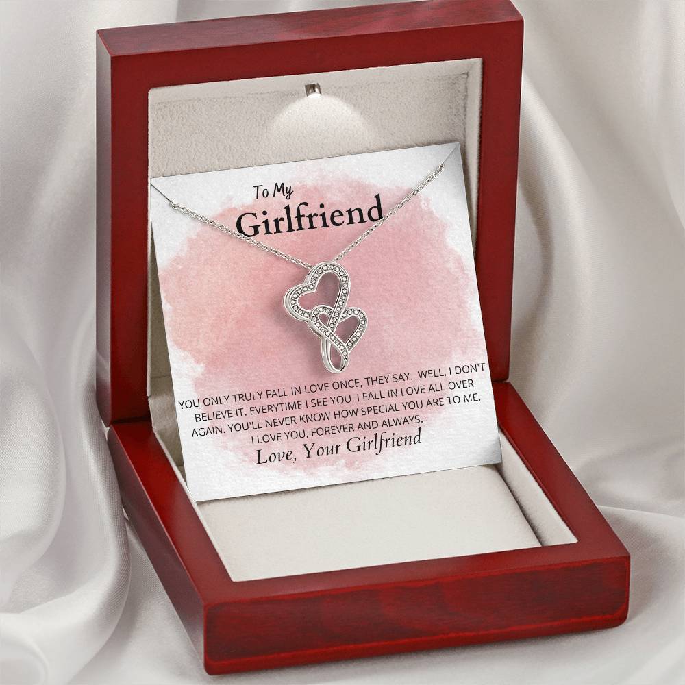 Girlfriend Heart to Heart Necklace Gift-[Heartfelt Family Gift]