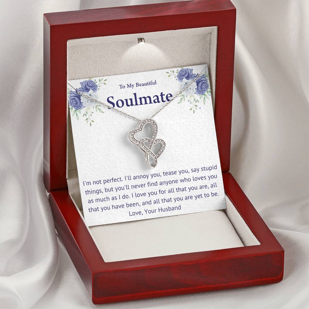 Soulmate Heart to Heart Necklace Gift-[Heartfelt Family Gift]