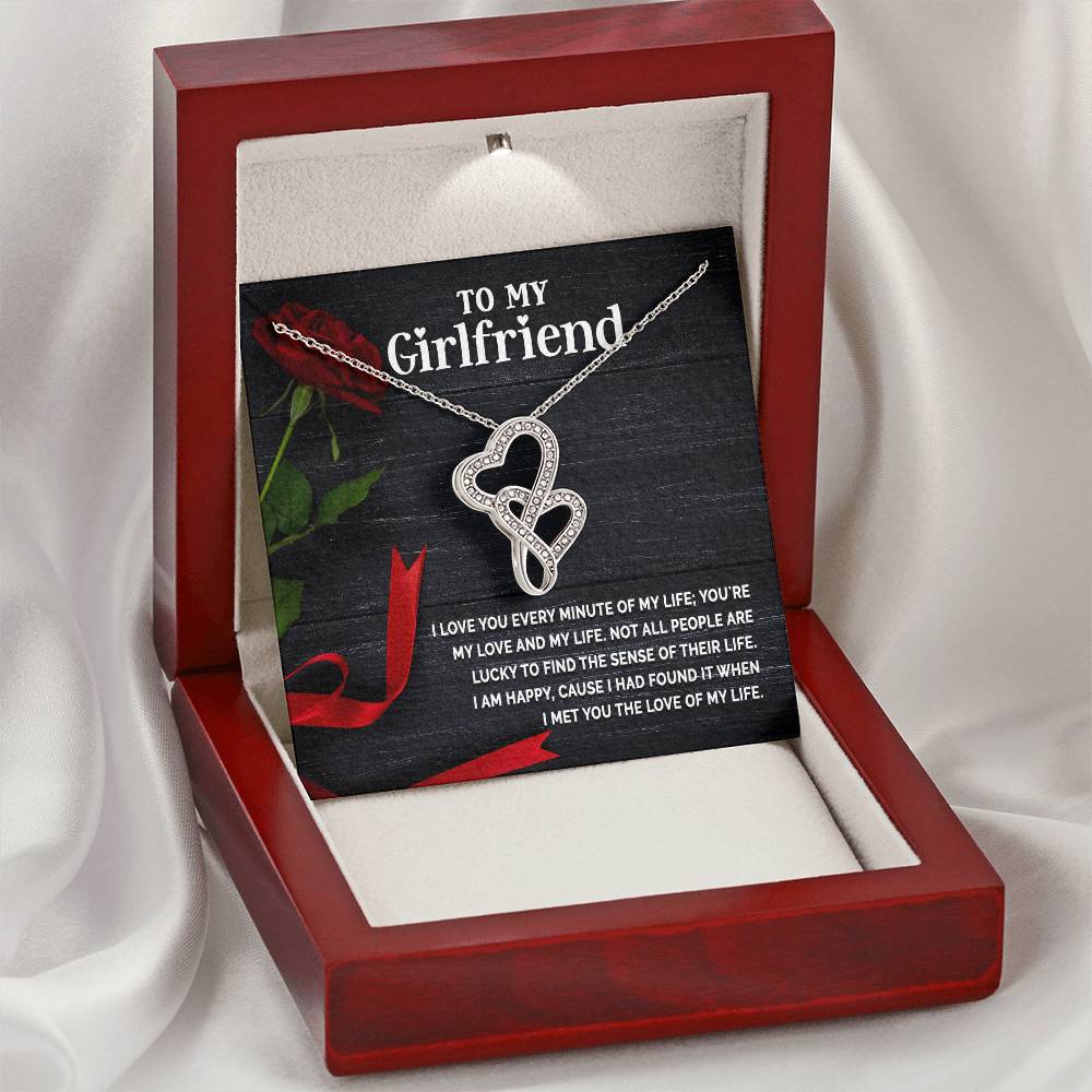 To My Girlfriend - e heart to heart necklace-[Heartfelt Family Gift]