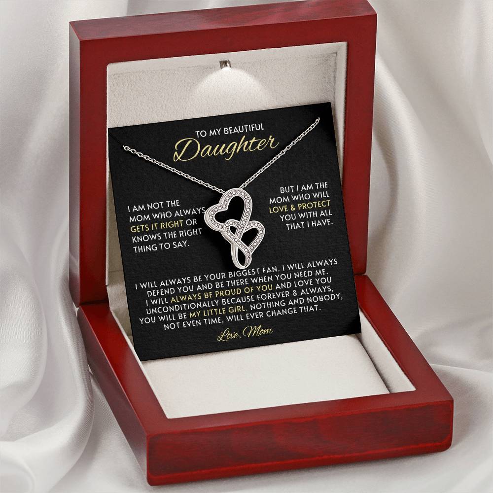Daughter Hearts Necklace Gift from Mom
