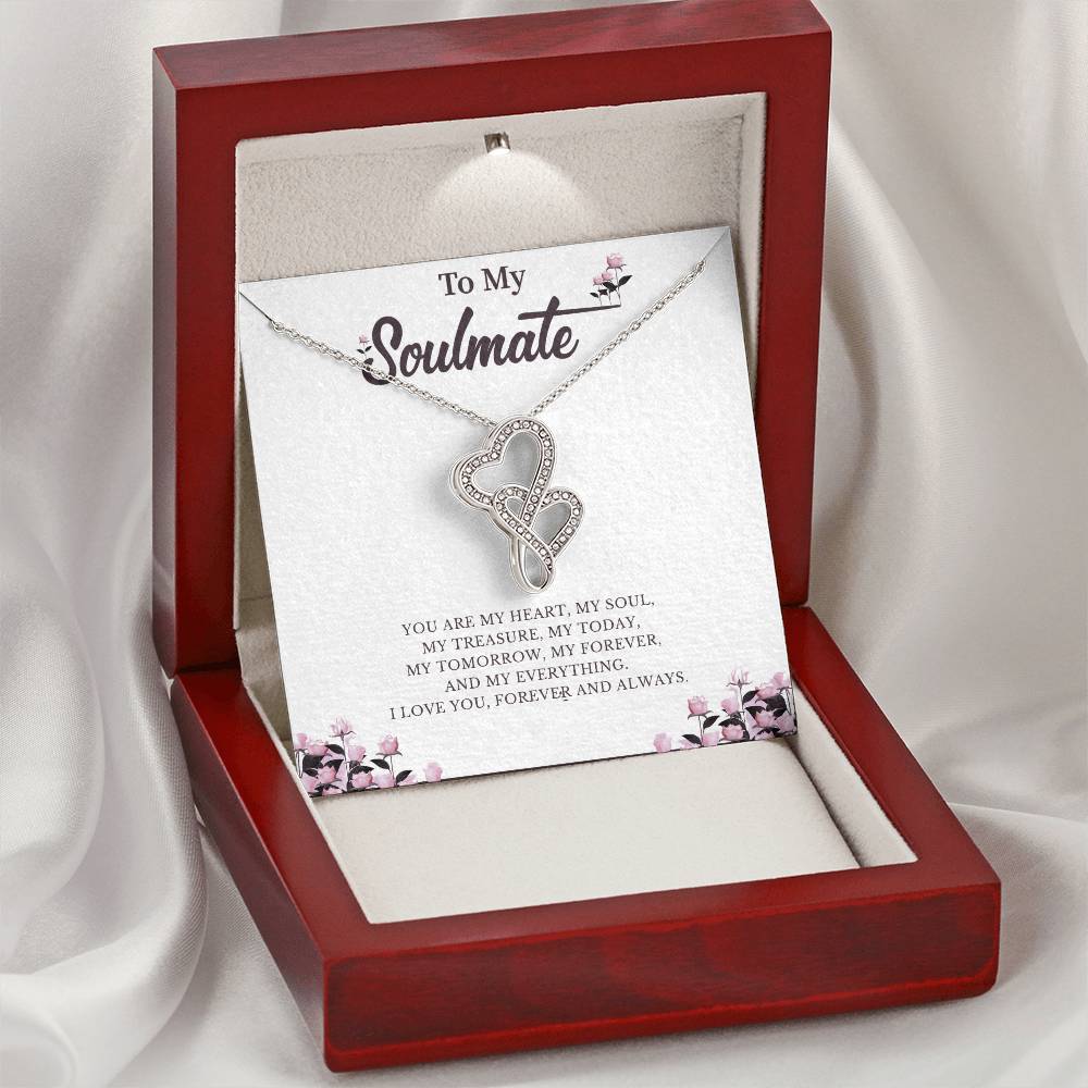 Soulmate Heart to Heart Necklace Gift-[Heartfelt Family Gift]
