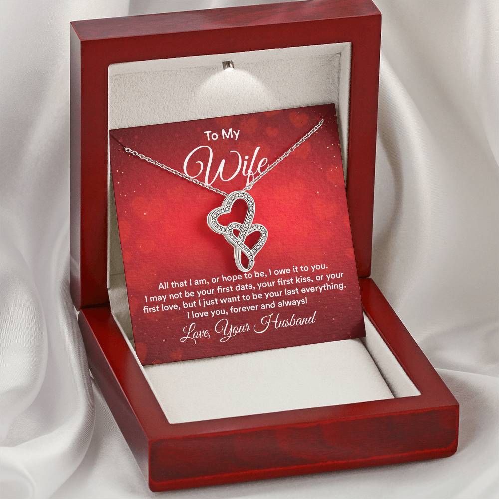 Wife Heart to Heart Necklace Gift-[Heartfelt Family Gift]