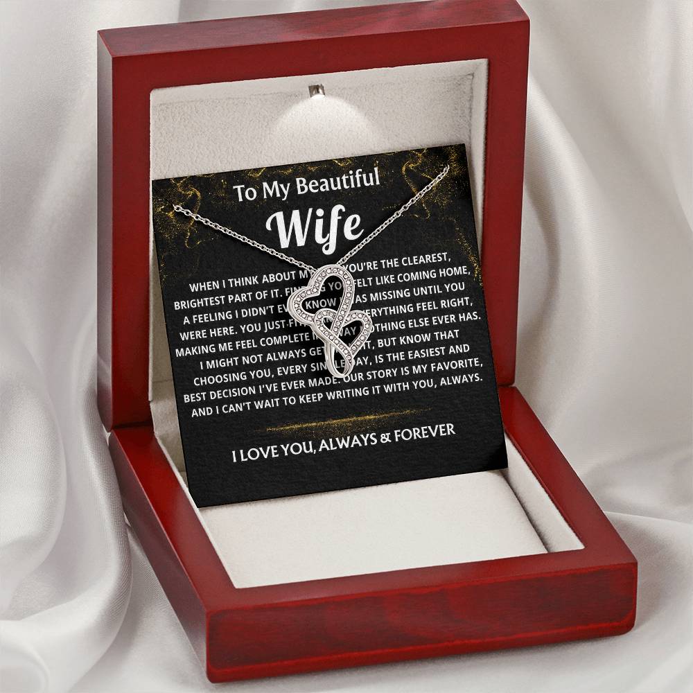 To My Wife, Finding you felt like coming home.
