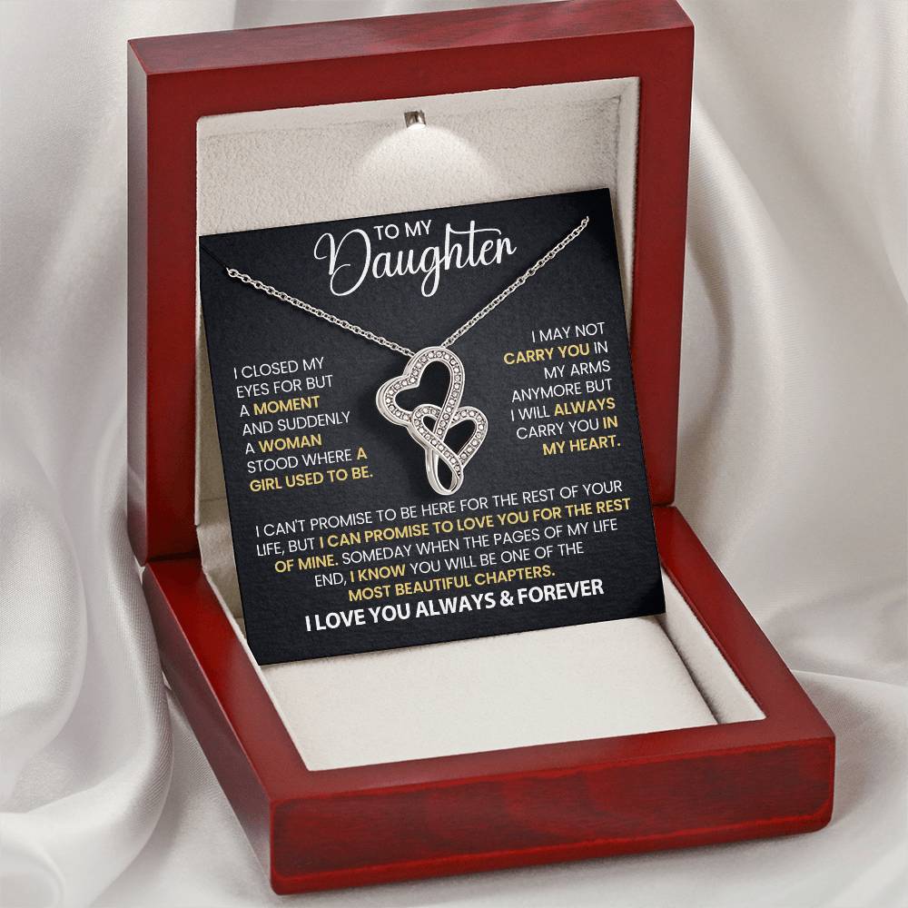 Daughter Gift - Always Carry You in My Heart  Necklace-[Heartfelt Family Gift]