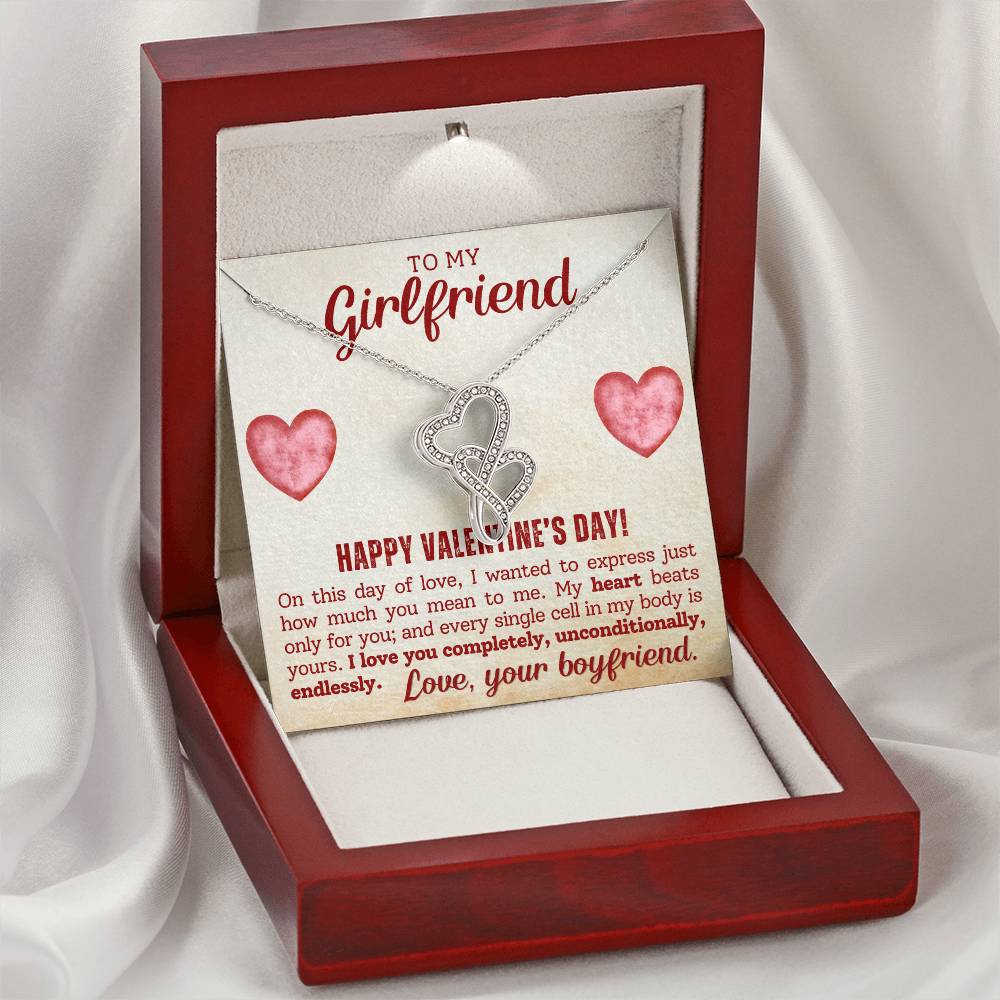 Girlfriend Heart to Heart Necklace Gift-[Heartfelt Family Gift]