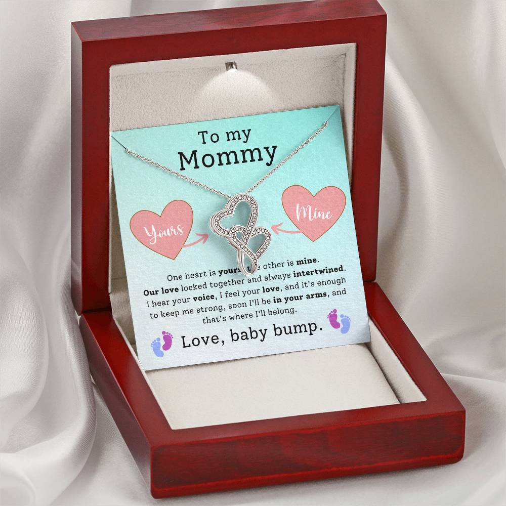 Mommy from Baby Heart to Heart Necklace-[Heartfelt Family Gift]