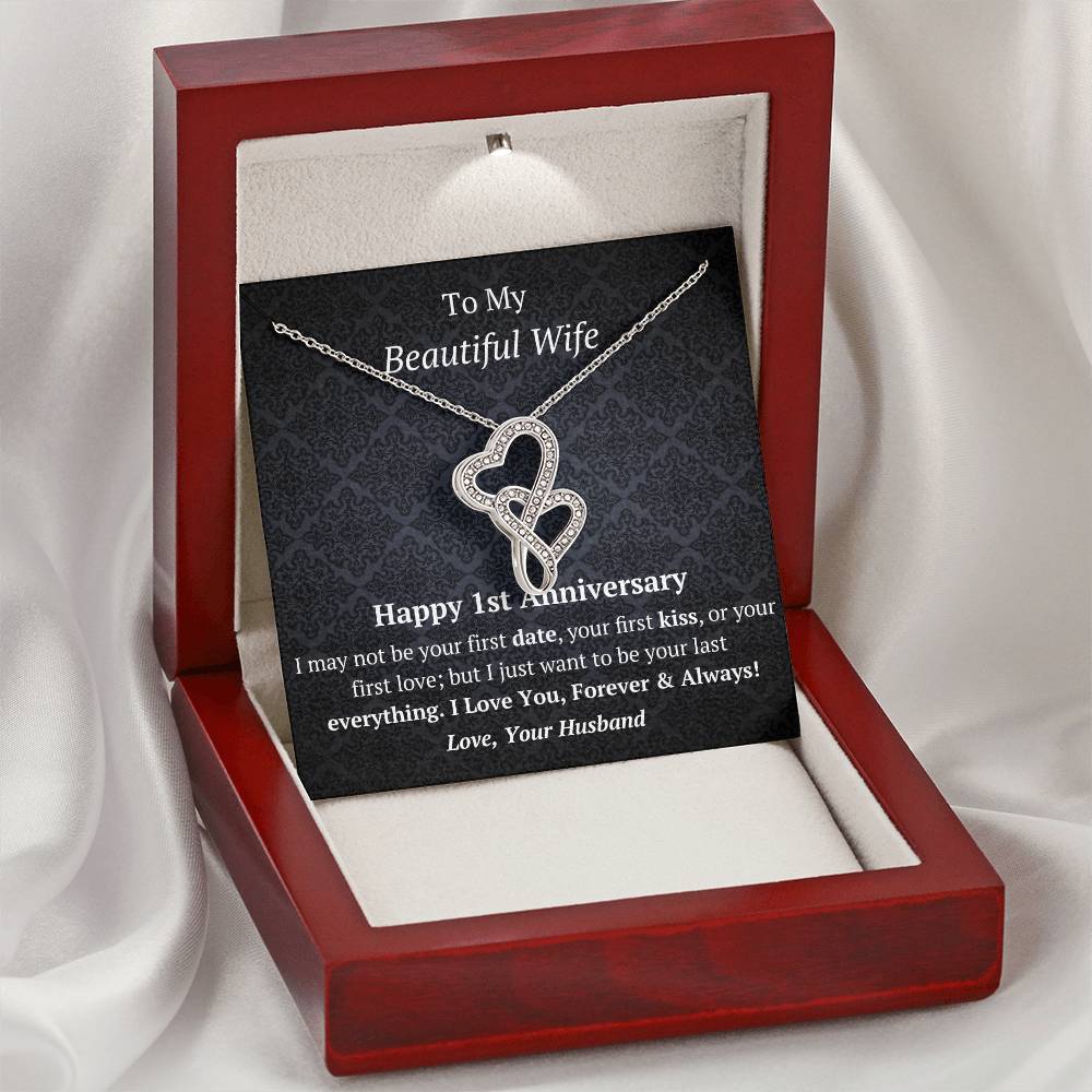 1st Anniversary Gift for Wife - Heart to Heart Necklace-[Heartfelt Family Gift]