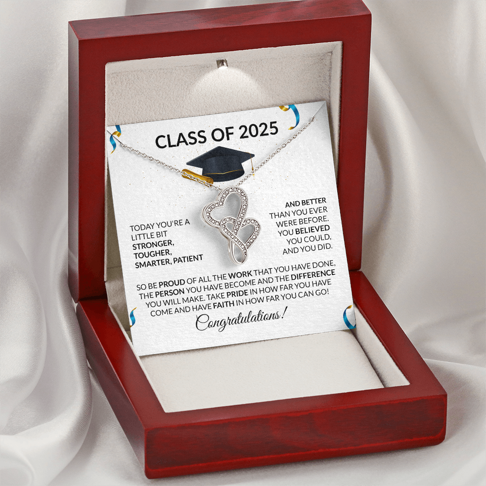 Class of 2025  Graduation Gift Necklace Heart to Heart-[Heartfelt Family Gift]