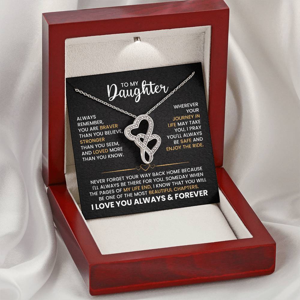 Daughter Hearts Necklace Gift