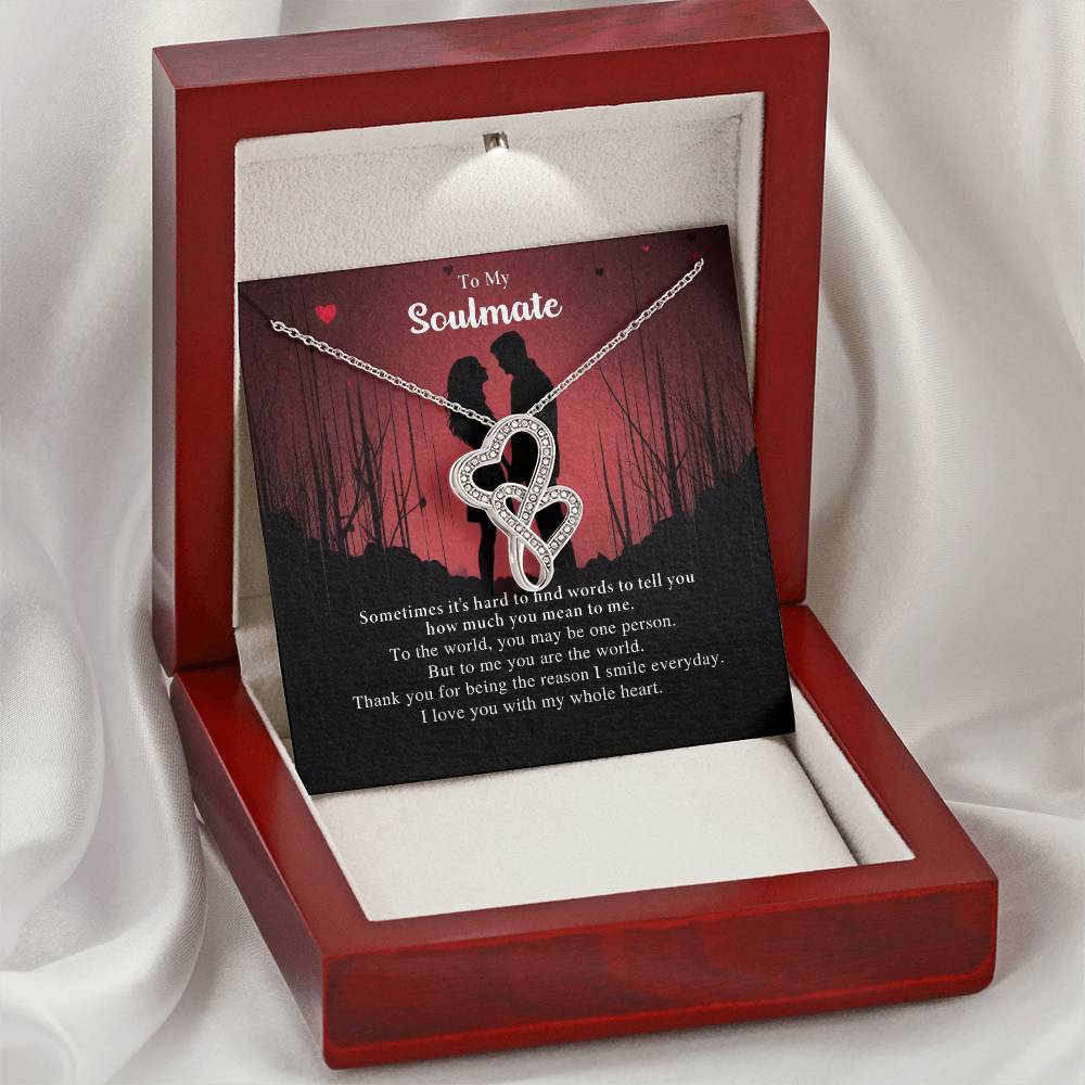 Soulmate Heart to Heart Necklace Gift-[Heartfelt Family Gift]