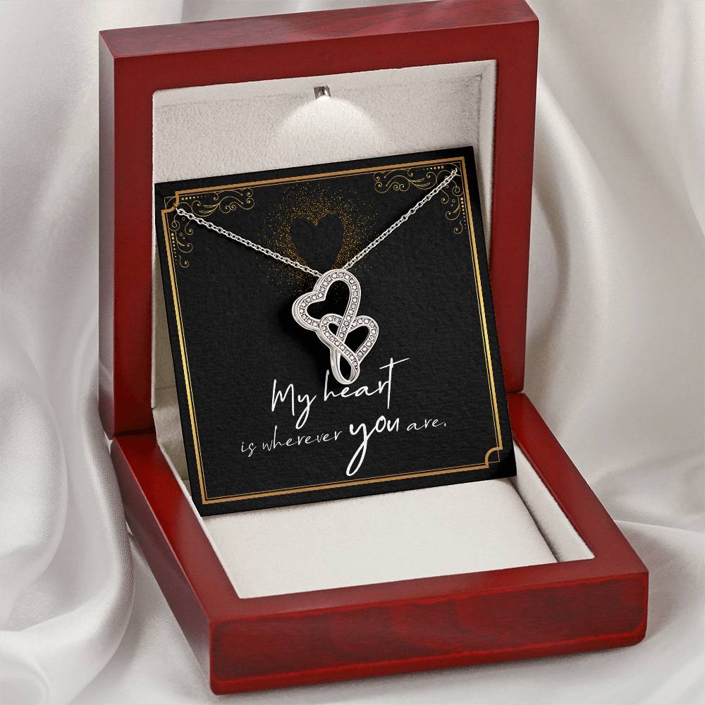 Soulmate Double Heart Necklace Gift-[Heartfelt Family Gift]