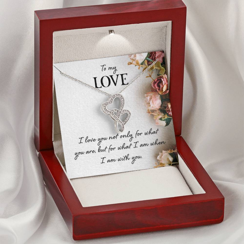 To my love-e heart to heart necklace-[Heartfelt Family Gift]