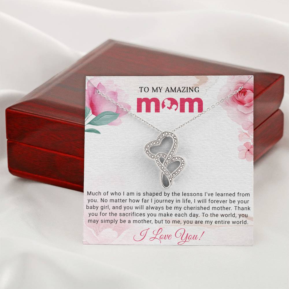 Mom Heart to Heart Necklace Gift