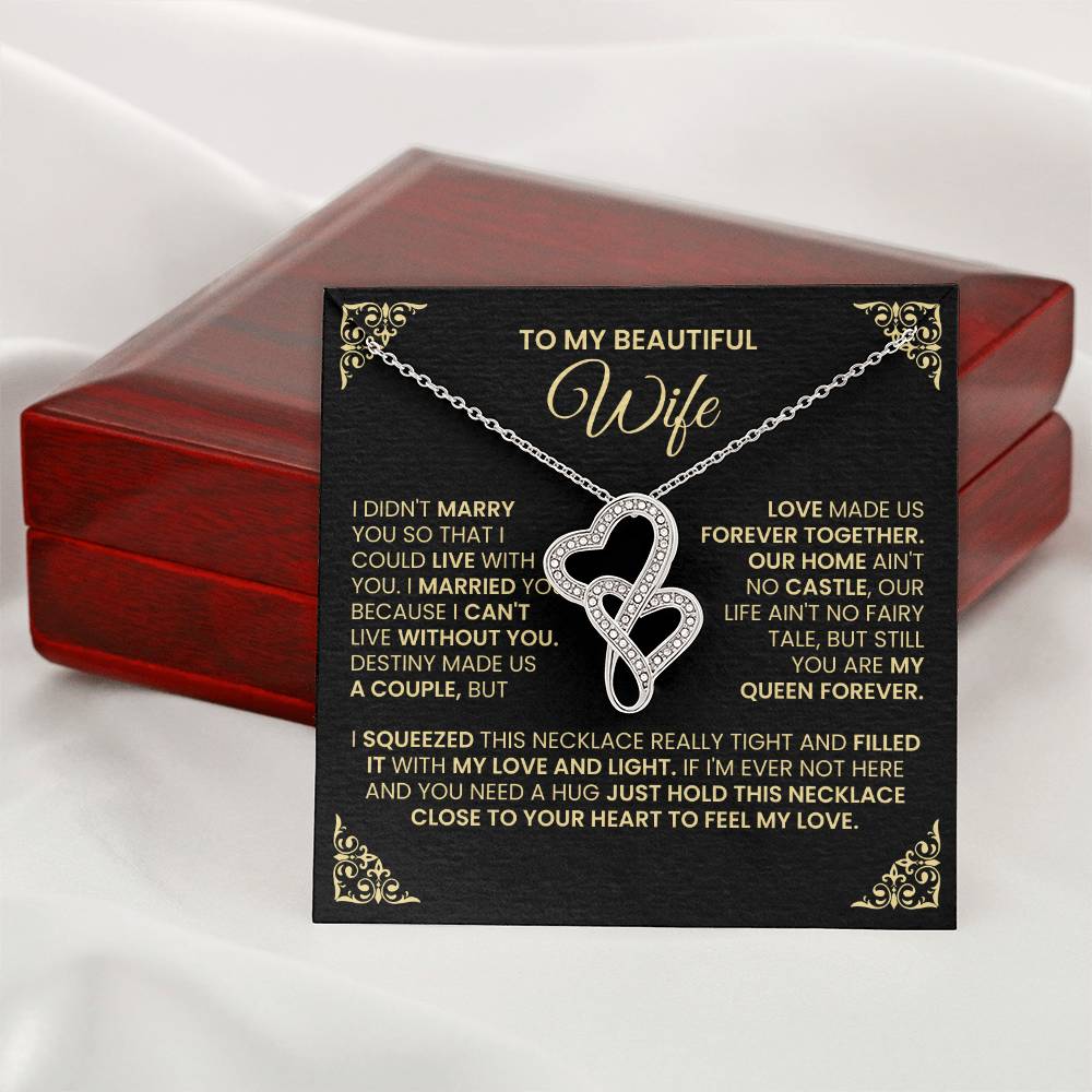 Gift For Wife Hearts Necklace-[Heartfelt Family Gift]
